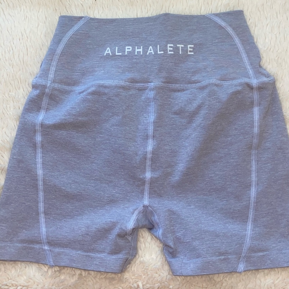 Alphalete Grey biker shorts. Size Medium.